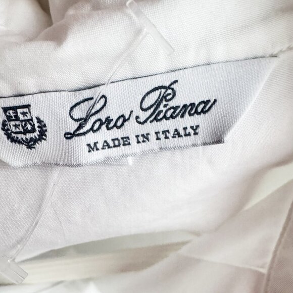 Loro Piana Classic Crisp White Long Sleeve Shirt 46 - Picture 5 of 5